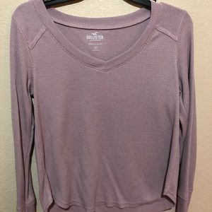 Long sleeve waffle knit Hollister shirt